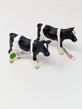Schleich Farm Cow Calf Holstein Set of 2